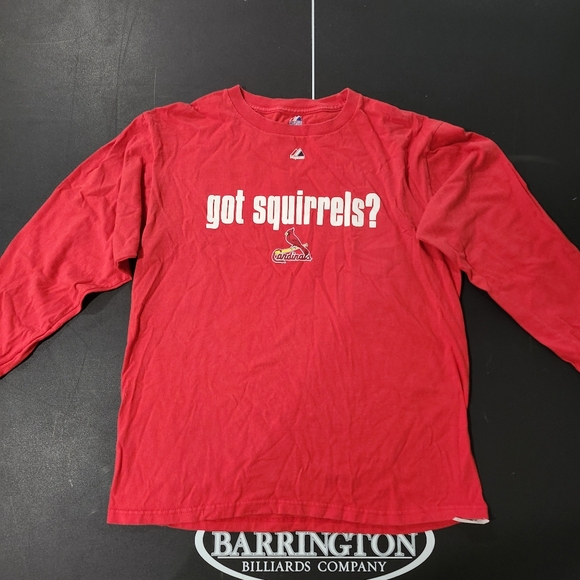 ST. LOUIS CARDINALS 2011 Postseason "Got Squirrels?" Long Sleeve Shirt Men Large - Picture 1 of 3
